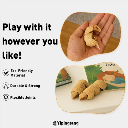Miniatura 43 de Yipintang Criaturas Impresas en 3D Animales Flexibles - Juego de Animales Fidget de 7 Pulgadas para Decoración de Estantes (Pareja de León Adulto)