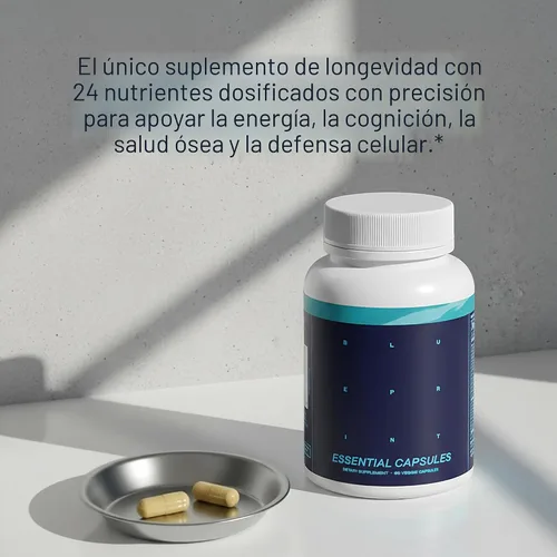 Miniatura 6 de Blueprint Bryan Johnson Cápsulas Esenciales - Multivitamínico/Multimineral Diario para Mujeres y Hombres - Suplemento Antioxidante con Calcio