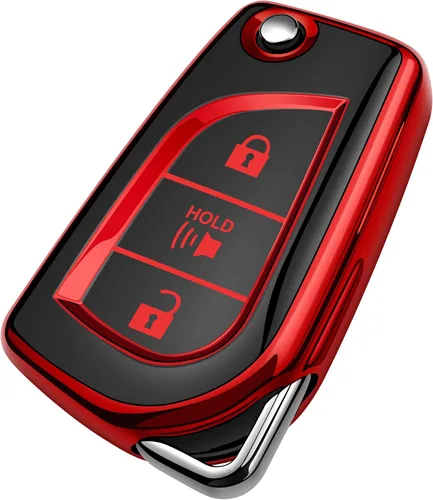 Miniatura 8 de Tukellen - Funda para llavero Toyota, carcasa de TPU suave especial compatible con RAV4 LE 2019-2025, Corolla SE/LE, Camry SE/LE 2018-2024, llavero