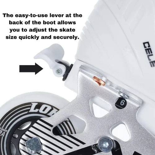 Miniatura 3 de Alkali Cele - Patines de hockey en línea ajustables para jóvenes y jóvenes, nuevo