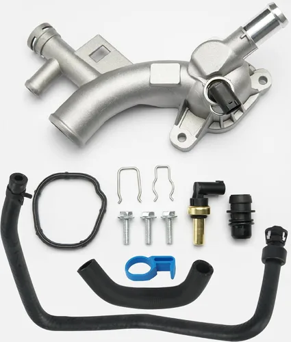 Miniatura 8 de Carcasa de termostato de refrigerante de motor de aluminio con salida de agua compatible con Chevy Cruze 2011-2016, Chey Sonic 2012-2020, Chevy Trax
