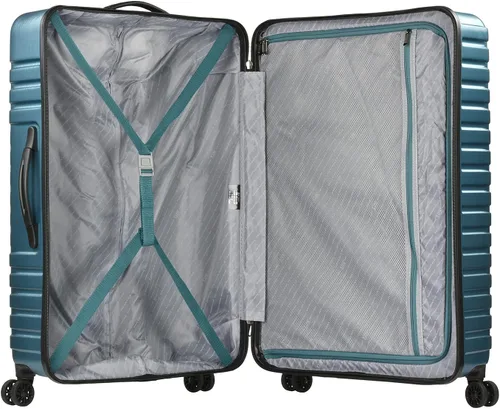 Miniatura 4 de U.S. Traveler Boren - Maleta de viaje de policarbonato resistente con 8 ruedas giratorias, asa de aluminio
