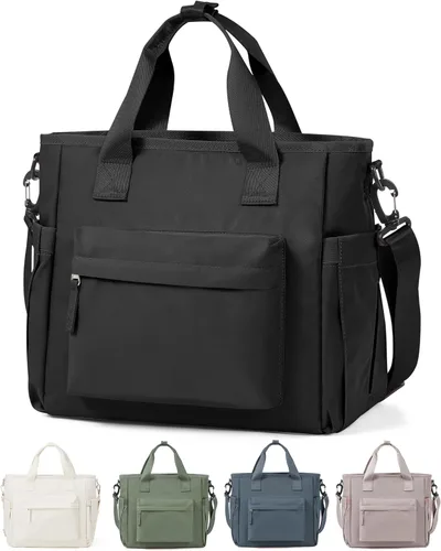 Miniatura 10 de Bolsa de almuerzo para mujer, caja de almuerzo grande para adultos para mujeres y hombres, bolsa de almuerzo aislada con bandolera para trabajo