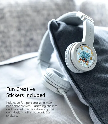Miniatura 3 de BuddyPhones Explore Plus Auriculares con cable plegables para niños, cable incorporado para compartir audio con micrófono en línea - Limitación