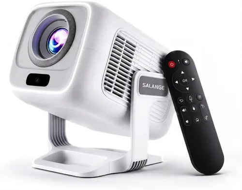 [Enfoque automático/Keystone y nativo de 1080P] Mini proyector con Wifi y Bluetooth 5.4, proyectores de película para interior/exterior/dormitorio,