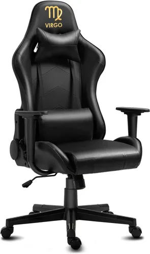 Miniatura 22 de Silla de gamer con reposacabezas y apoyo lumbar, silla giratoria y reclinable de oficina de altura ajustable y respaldo alto