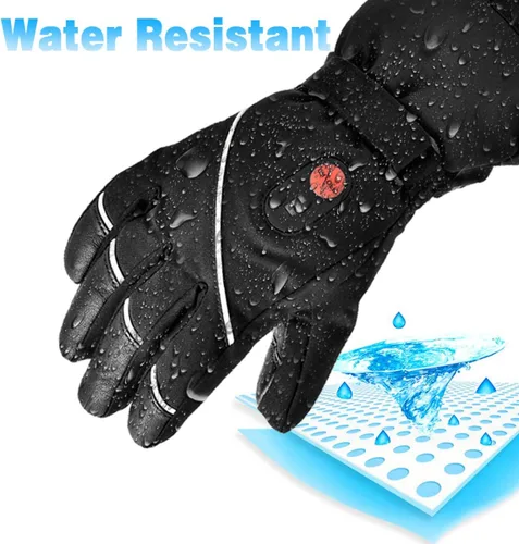 Miniatura 7 de Guantes Calefactables Mejorados para Hombres y Mujeres, Guantes Mitones Eléctricos de Batería para Esquí y Motocicleta