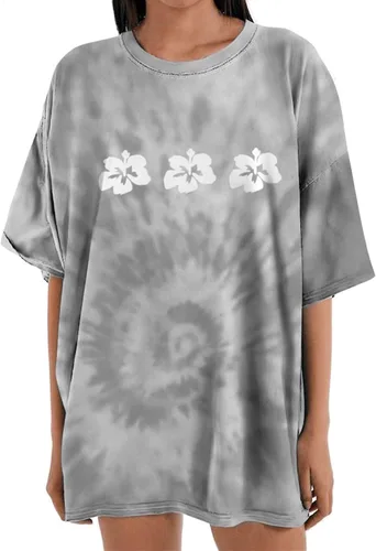 Miniatura 7 de Womens Short Sleeve Tops Crewneck Tie Dye Shirts Oversized Tees T-Shirt Trendy Shirts Blouse Graphic Funny T Shirts