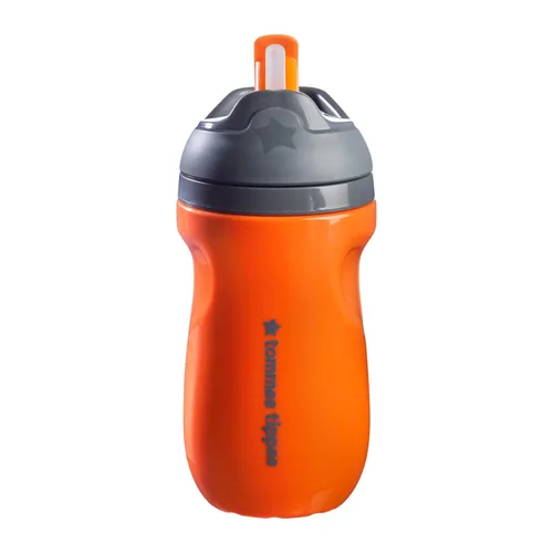 Tommee Tippee - Botella aislada con popote Superstar, para mayores de 12 meses, 9 onzas / 265 ml, paquete de 1 botella de agua para niños pequeños