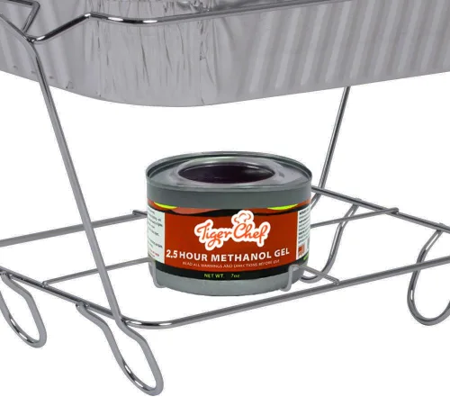 Miniatura 2 de Tiger Chef soporte para escalfadores de alambre cromado, tamaño grande, armazón para calentadores de comida, soporte, rejilla - Tamaño grande