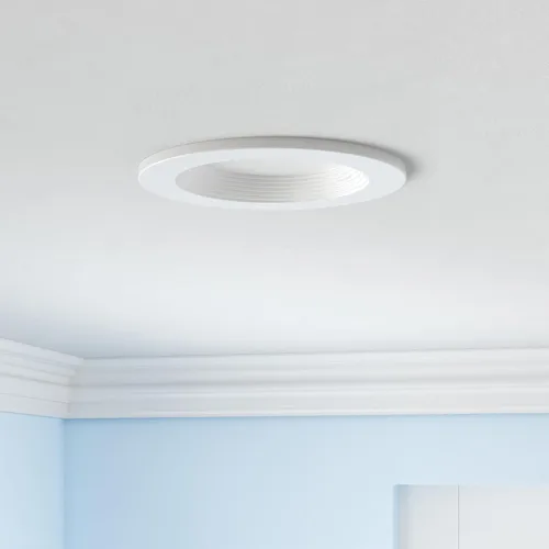 Miniatura 2 de 1 paquete de luces LED de 5/6 pulgadas con luz nocturna, iluminación LED empotrable retrofit de 5CCT, seleccionable de 2700K-6000K, regulable, 12W =