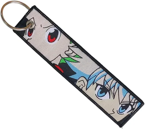 Miniatura 12 de 1 Pack Anime Etiqueta de Llavero Jet Etiqueta de Llavero Dibujos Animados Bordados con Llavero para Motocicletas Accesorios de Coche