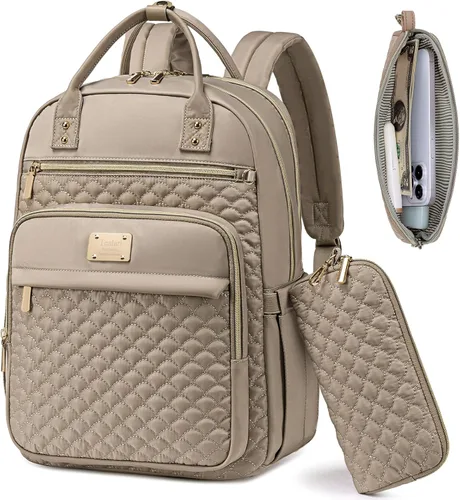 Miniatura 11 de Mochila para laptop Tealari para mujeres, mochila para laptop de 15.6 pulgadas para el trabajo, mochila de viaje impermeable, mochila universitaria
