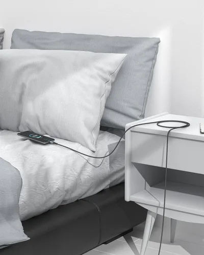 Miniatura 7 de Cable USB C a USB C de 20 pies (solo carga), cable de carga tipo C extra largo de 20 pies, cable de alimentación de carga rápida trenzado de nailon