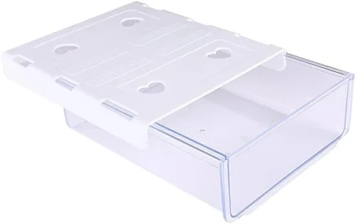 Miniatura 9 de Organizador de cajones para debajo del escritorio, caja de almacenamiento extraíble transparente a prueba de polvo con diseño de dibujos animados