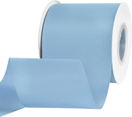 Miniatura 60 de Cinta de grogrén azul real de 1 pulgada x 50 yardas, cinta azul real para envolver, corona, baby shower y otros proyectos 2-Azul real