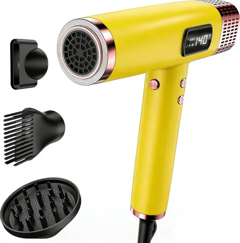 Miniatura 11 de MESCOMB Secador de pelo de viaje con difusor, 1875 W de doble voltaje iónico, secado rápido y control de encrespamiento para cabello grueso/rizado