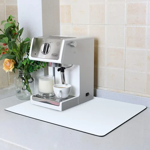 Miniatura 14 de ZLR Tapete de barra de café para encimeras (12 x 16 pulgadas, pequeña), tapete para secar platos absorbente que oculta las manchas para máquinas