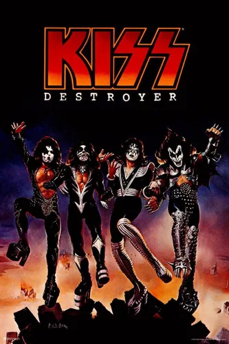 Póster laminado de destructor de besos con portada de álbum, mercancía coleccionable, póster de música de metal pesado, arte de pared de borrado en