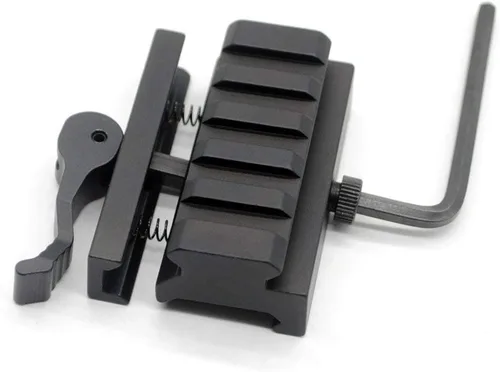 Miniatura 4 de Picatinny Rail Mount, 5 ranuras Picatinny Weaver Rail Adaptador elevador de perfil bajo con liberación rápida QD