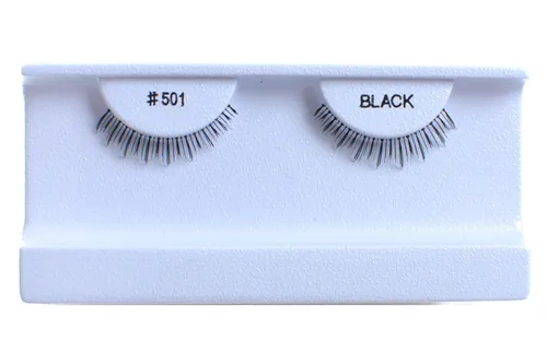 Miniatura 20 de 100 pares de pestañas postizas 100% cabello humano negro natural #747S Negro-747S