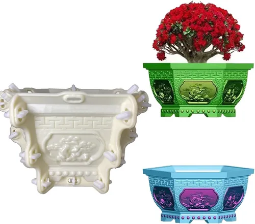 Miniatura 5 de Molde para Maceta de Hormigón EAIVENY - Molde Grande para Maceta de Flores para Decoración de Jardín, 7.48 * 7.48 * 8.66 Pulgadas