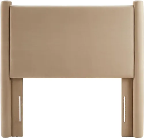 Miniatura 37 de Modway Rael Queen - Cabecera tapizada con pilares en color gris pardo - Cabecera de terciopelo resistente a las manchas para camas tamaño Queen Topo