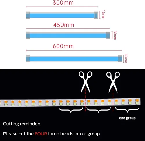 Miniatura 2 de 2 tiras de luces LED para autos, tira de faros LED secuenciales, luces de circulación diurna, bombilla de señal de giro DRL ámbar/amarillo y blanco