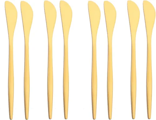 Miniatura 12 de Puzhler 8 piezas de cuchillo de mantequilla de espejo cuchillo de postre de queso cuchillo de mermelada de acero inoxidable cuchillo de cocina