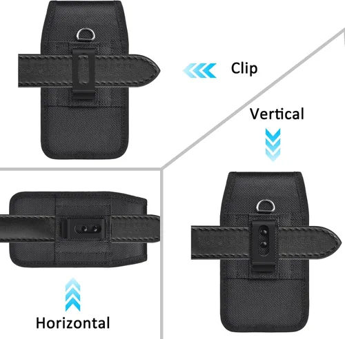 Miniatura 6 de Funda para teléfono celular con tarjetero y clip para cinturón para hombres para iPhone 17 16 15 14 13 12 11 Pro 16e Samsung Galaxy S25 S24 S23 S22