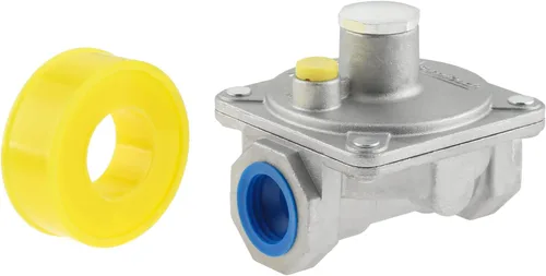 Regulador de parrilla de gas natural Aupoko 1/2"-14NPT Reguladores de gas LP, presión de entrada: 1/2" PSIG, presión de salida LPG 5" W.C, para