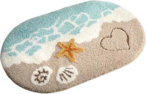 Miniatura 8 de Alfombra sintética suave, súper absorbente, antideslizante, para baño, dormitorio, lavable a máquina, alfombra para decoración del hogar