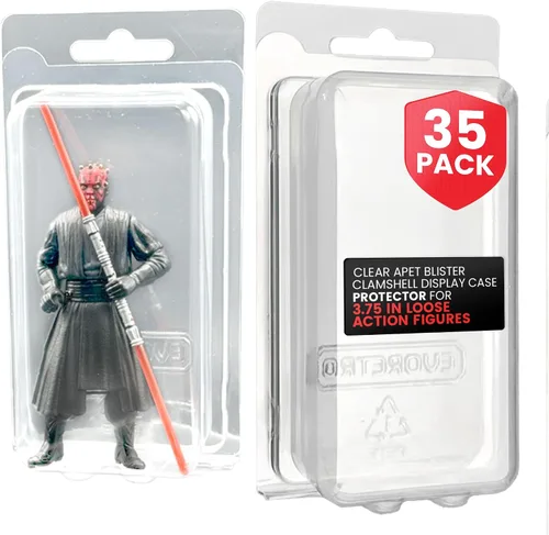 Miniatura 11 de EVORETRO Estuche de exhibición de figuras de acción para figuras de juguete en tarjeta de 3.75 pulgadas como Star Wars, Marvel Legends, Motu, GI