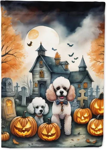 Miniatura 33 de Caroline's Treasures DAC2011GF - Bandera decorativa para jardín de Halloween con diseño de beagle para jardín, jardín, jardín, jardín, multicolor