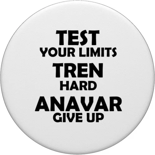 Miniatura 3 de Test Your Limits Tren Hard Funny Bodybuilding Gym Design PopSockets Standard PopGrip