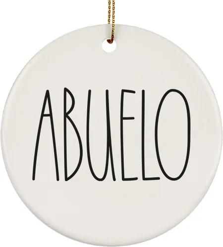 Miniatura 18 de Adorno familiar de Navidad, regalos de hija, hijo, adorno de círculo de cerámica de 3 pulgadas para colgar en el árbol – Día de la Madre