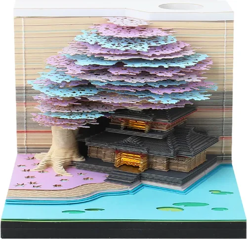 Miniatura 15 de Bloc de notas 3D, 217 hojas de papel creativo tallado panda arte 3D Notas adhesivas DIY Notes, decoración de escritorio, regalo