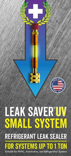 Leak Saver Direct Inject - Sistema pequeño con tinte UV, sellador de fugas de refrigerante, detecta fugas grandes, ideal para la mayoría de