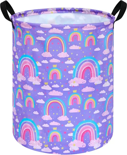 Miniatura 20 de Cesta plegable para ropa sucia para niños, cesta organizadora de almacenamiento plegable, almacenamiento de ropa de juguetes con asas para Mariposa
