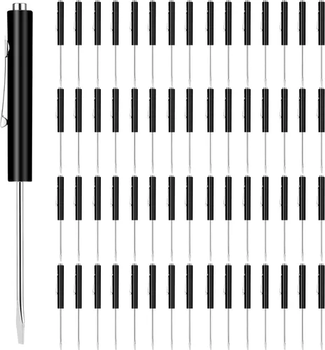 Miniatura 10 de 12 piezas de destornilladores de bolsillo mini con tops y destornilladores de bolsillo con imán, destornillador de bolsillo magnético para Negro