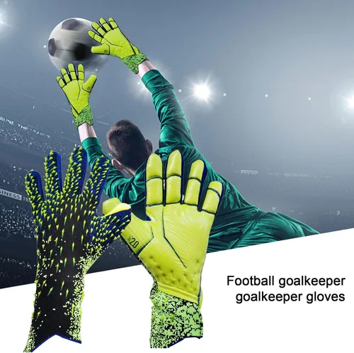 Miniatura 4 de N/A/A Guantes de portero, guantes de portero de fútbol, guantes de portero para niños con soporte para los dedos, guantes duraderos para adultos