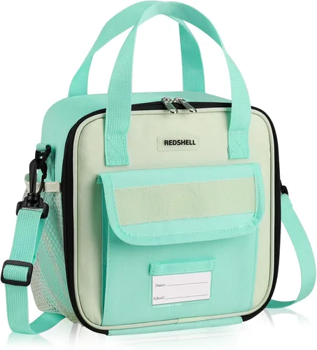 Miniatura 17 de REDSHELL Lonchera táctica para niños, bolsa de almuerzo aislada grande para niñas, lonchera cuadrada para niños, lonchera cuadrada para niños, Rosa