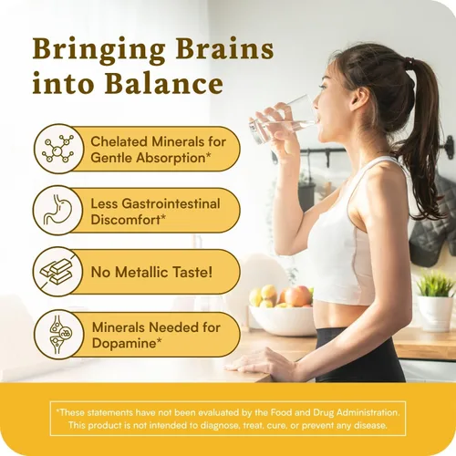 Miniatura 4 de Accentrate Minerals 110 - Nutrición preparada para el cerebro para adolescentes y adultos - Magnesio quelado, zinc, hierro - Suplemento mineral