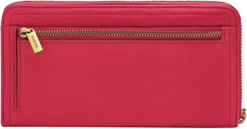 Miniatura 2 de Fossil Logan RFID - Cartera de piel con cierre para mujer con correa de muñeca