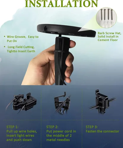 Miniatura 7 de 2 paquetes de luces de paisaje de bajo voltaje para caminos, luz de bolardo LED de 12V IP67 impermeable, luces cableadas para entrada al aire libre