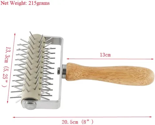 Miniatura 2 de Roller Docker Rodillo de masa de acero inoxidable Rueda de pastel de galletas Pizza Pan de pastelería Cortador de rodillos de corteza Herramienta
