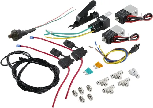 Miniatura 9 de TCT-MOTORPARTS Kit de Suspensión Trasera de Aire Ride con Tanque de Aire Compatible con Harley Touring Street Glide Bagger Road King Electra Glide