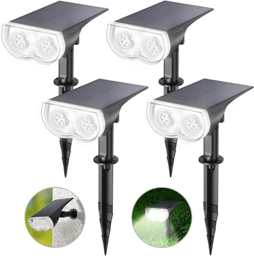 Miniatura 12 de Linkind Focos solares inteligentes para exteriores SL5C, luces solares para exteriores, luz blanca fría/cálida y cambio de color, APP/control de voz