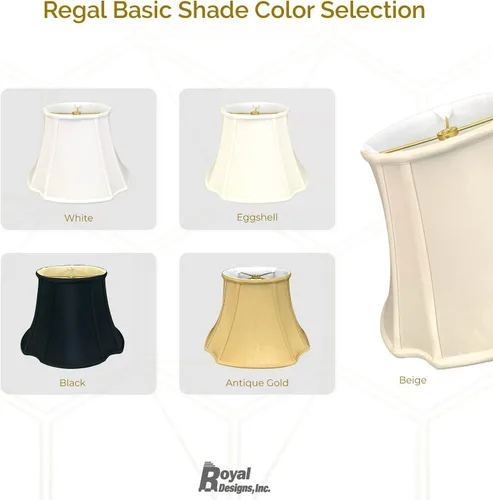 Miniatura 5 de Royal Designs, Inc. BS-709-15AGL - Pantalla de lámpara básica ovalada de esquina invertida, (7 x 9) x (12.75 x 15) x 10.75, oro antiguo Dorado