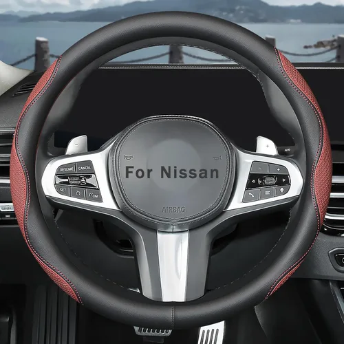 Miniatura 144 de Funda a medida para volante de Acura, transpirable antideslizante, fundas de cuero de doble cara para volante de automóvil, para accesorios de Acura
